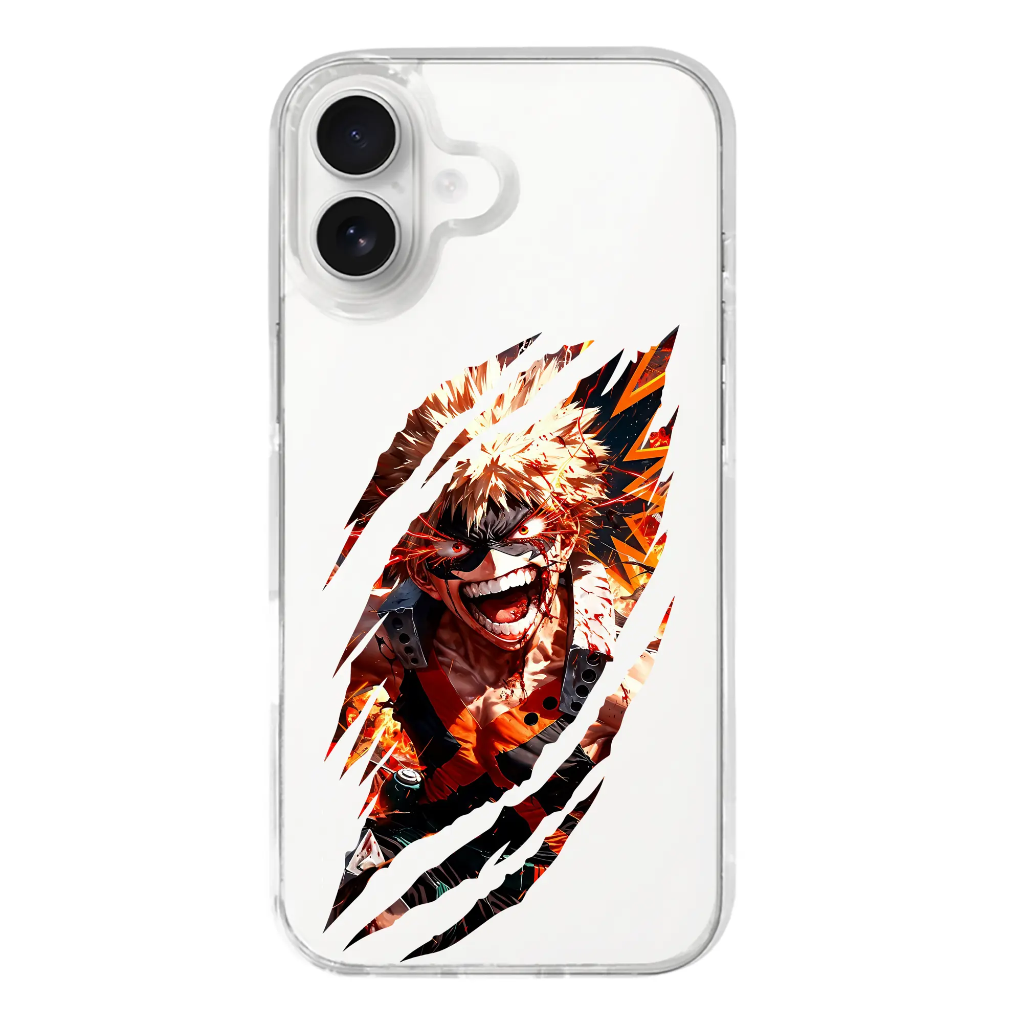 僕のヒーローアカデミア グッズ,爆豪勝己 - iPhone 17シリーズ 透明スマホケース – 薄型・耐衝撃・精密フィット保護カバー